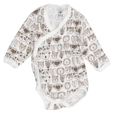 Body (White, Brown) from ICA I Love Eco Elastane, Organic cotton
