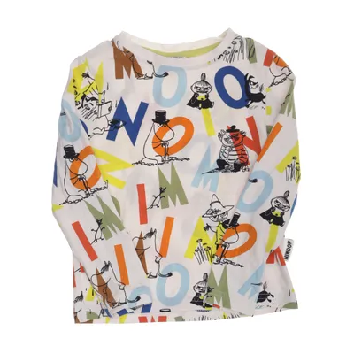 Langærmet t-shirt (Hvid, Flerfarvet) fra Moomin by Martinex