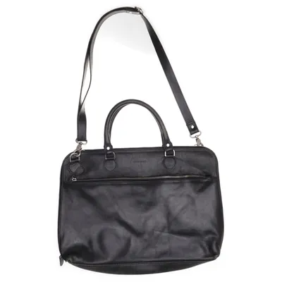 Computer bag (Black) from Sandqvist Leather, Polyester, Viscose