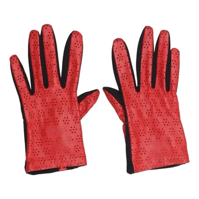 Gants (Noir, Rouge) de Roeckl Élasthane, Cuir, Polyamide