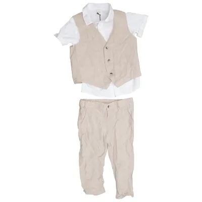 Set (Beige, Blå, Vit) från H&M Bomull, Linne