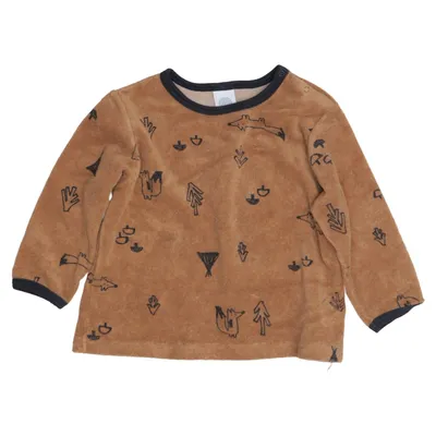 T-shirt à manches longues (Marron) de Sanetta Coton, Polyester