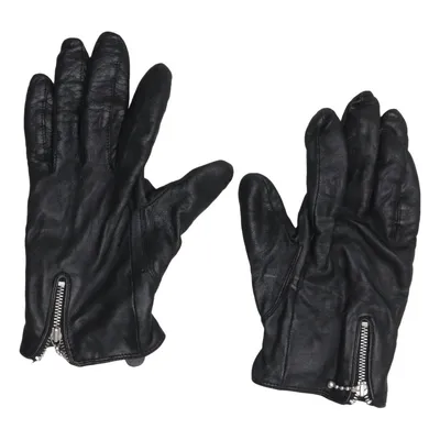 Leather gloves (Black) from Gaucho Leather, Polyamide, Wool