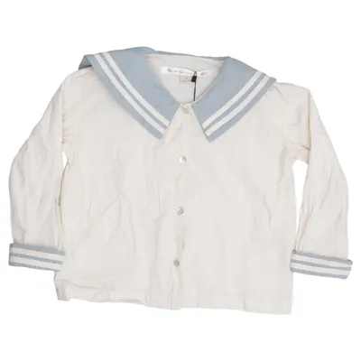 Blouse (Beige, Blauw) van Konges Sløjd Organisch katoen