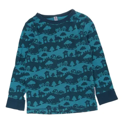 Långärmad t-shirt (Blå, Flerfärgad) från Maxomorra Bomull, Elastan
