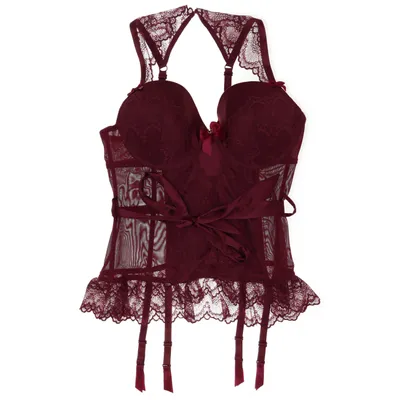 Bustier (Röd) från Lovehoney Bomull, Elastan, Polyamid, Polyester