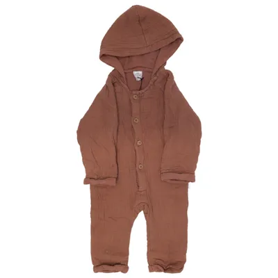 Sparkdräkt (Brun) från Little One Bomull, Återvunnen polyester