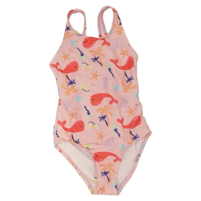 Swimsuit (Pink, Multicolored) from Kuniboo Elastane, Recycled polyester