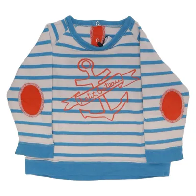 Lange mouwen shirt (Blauw, Wit, Rood) van Petit Bateau Katoen