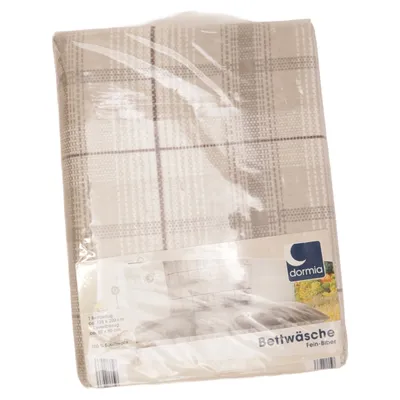 Parure de lit (Beige, Gris) de Dormia Coton