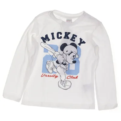 Långärmad t-shirt (Vit, Blå) från Disney Baby
