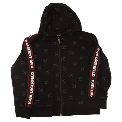 Huvtröja (Svart, Flerfärgad) från Karl Lagerfeld Kids Bomull, Elastan, Polyester