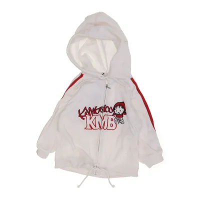 Capuchon sweater (Wit, Rood) van Kangaroo Katoen, Polyester