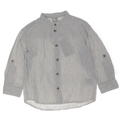 Skjorta (Vit, Grön) från H&M Bomull, Linne