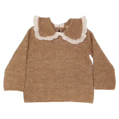 Sweater (Brown, White) from H&M Acrylic, Elastane, Polyester, Wool