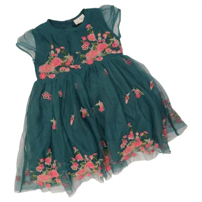 Robe de fille de fleur (Bleu, Rose, Multicolore) de Signature Next Coton, Polyester