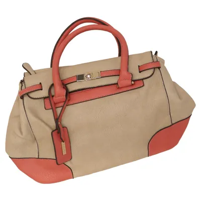 Handväska (Beige, Rosa) från Bonita Polyester, Polyuretan