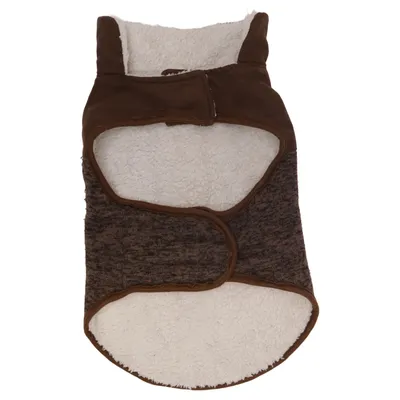 Hundefrakke (Brun, Hvid) fra Tedi Polyester