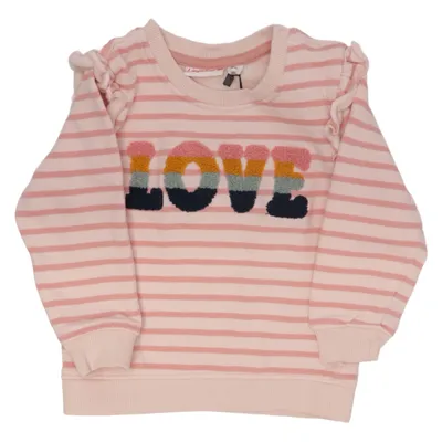 Sweatshirt (Pink, Hvid, Flerfarvet) fra Liegelind Bomuld, Elastan
