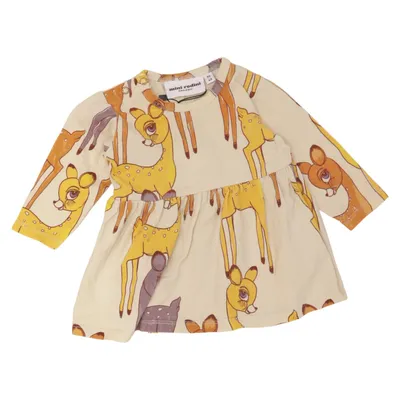 Dress (Beige, Multicolored) from Mini Rodini Elastane, Organic cotton