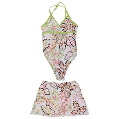 Badklänning (Vit, Flerfärgad) Polyester