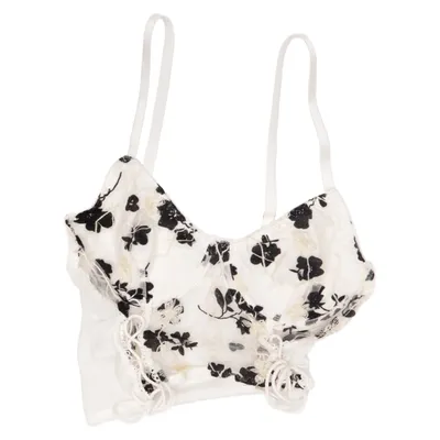 Bustier (White, Black) from Romwe Elastane, Polyester
