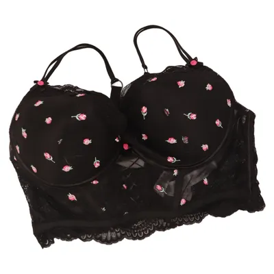 Bustier (Zwart, Roze) van Censored Polyamide, Polyester