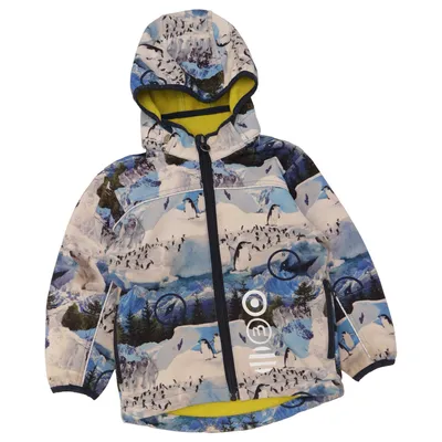 Softshell jacket (Blue, White, Multicolored) from Minymo Elastane, Polyester