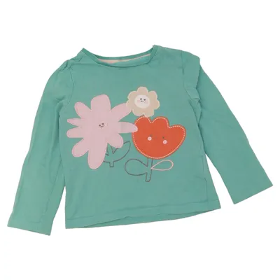 Långärmad t-shirt (Grön, Flerfärgad) från Mothercare Bomull, Elastan