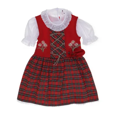 Dirndl (Rood, Wit, Meerkleurig) van Leni Tracht