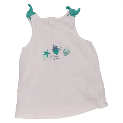 Tank Top (White, Green) from Obaïbi Cotton