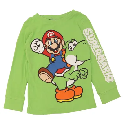 Långärmad t-shirt (Grön, Flerfärgad) från Super Mario