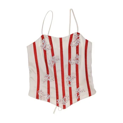 Bustier (Vit, Röd) från Diamant Polyester
