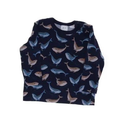 Långärmad t-shirt (Blå, Flerfärgad) från Alana Elastan, Ekologisk bomull