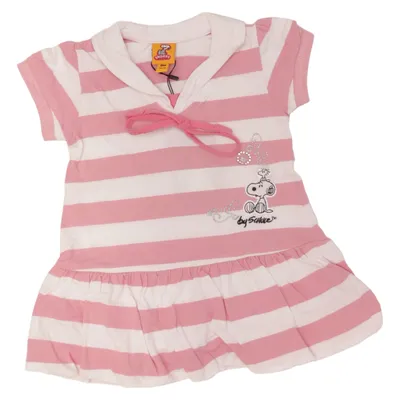 Dress (Pink, White) from Snoopy Cotton