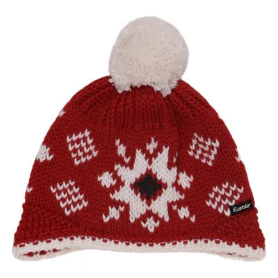 Bommelmütze (Rot, Weiß) von Eisbär Acryl, Polyester, Wolle