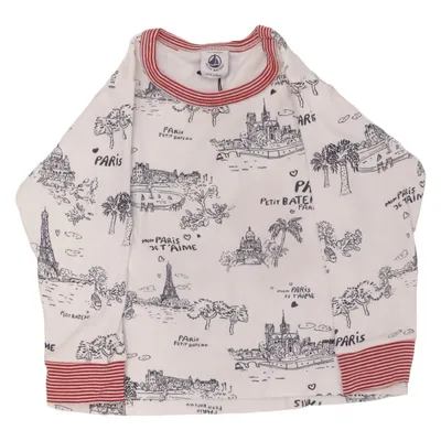 Långärmad t-shirt (Vit, Blå, Röd) från Petit Bateau Bomull