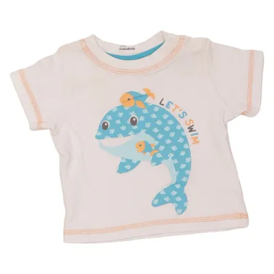 T-shirt (White, Blue, Orange) from Ergee Cotton