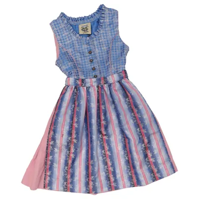 Dirndl (Blå, Rosa, Flerfärgad) från Isar-Trachten Bomull, Polyester
