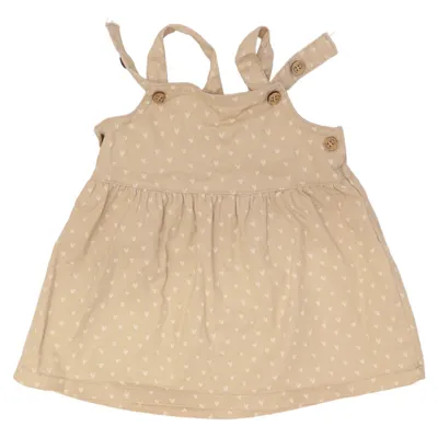 Dungaree dress (Beige, White) from Kanz Cotton