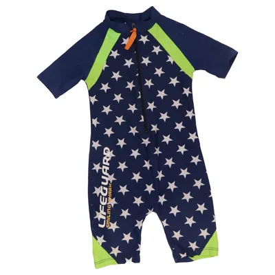 Swimsuit (Blue, White, Green) from Smiling Shark Elastane, Polyamide