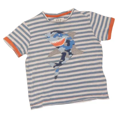 T-shirt (Blauw, Wit, Oranje) van STC Katoen