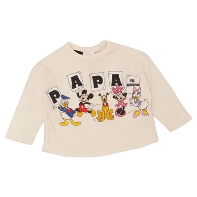 Sweatshirt (White) from Zara x Disney Cotton, Elastane