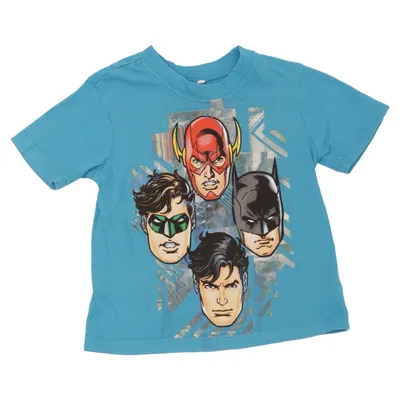 T-shirt (Blauw) van Justice League Katoen, Polyurethaan