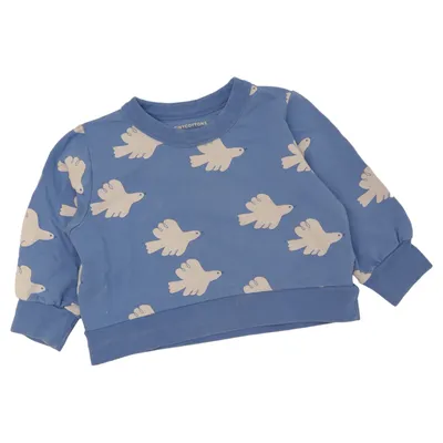Sweatshirt (Blue, White) from Tinycottons Cotton, Elastane