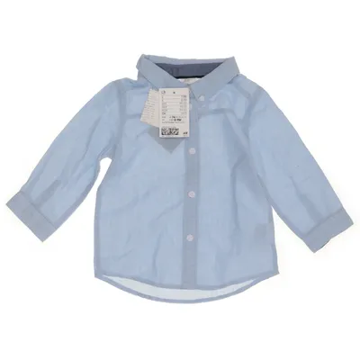 Overhemd (Blauw) van H&M Baby Katoen, Linnen