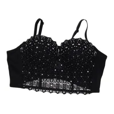 Bustier (Svart, Silverfärgad)