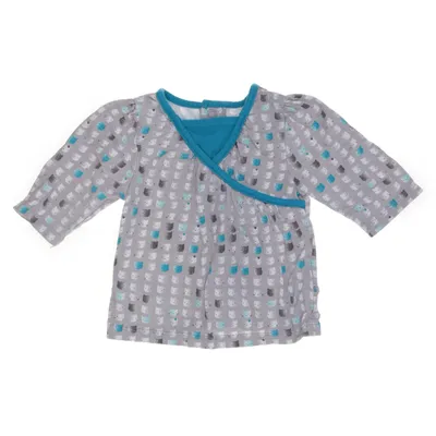Blouse portefeuille (Gris, Bleu, Multicolore) de Obaïbi