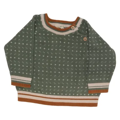 Sweater (Green, White, Brown) from Alana Cotton