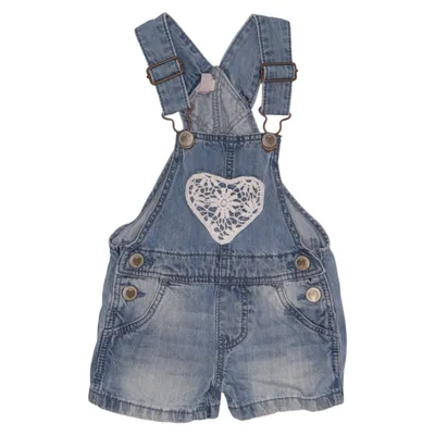 Dungaree shorts (Blue) from Dopo Dopo Baby Cotton